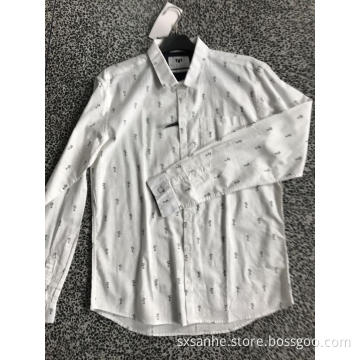 Custom 100% Cotton Printing Men Printed Plain Shirt